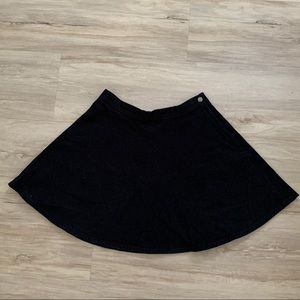 Black Aline corduroy skirt